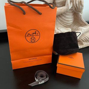 Hermes Empty Gift Box, Bag and Logo Ribbon